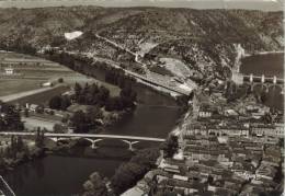 CPSM LUZECH (Lot) - La France Vue Du Ciel.....vue Générale, à Gauche La Centrale électrique - Luzech