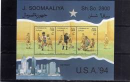 SOMALIA SOOMAALIYA 1994 SOCCER WORLD CUP FOOTBALL USA 94 SHEET - COPPA DEL MONDO DI CALCIO STATI UNITI FOGLIETTO MNH - Somalie (1960-...)