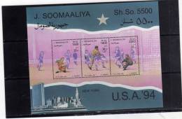 SOMALIA SOOMAALIYA 1994 SOCCER WORLD CUP FOOTBALL USA 94 SHEET - COPPA DEL MONDO DI CALCIO STATI UNITI FOGLIETTO MNH - Somalie (1960-...)