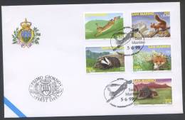 FDC RSM SAN MARINO 1999 - FAUNA SANMARINESE - 395 - Lapins