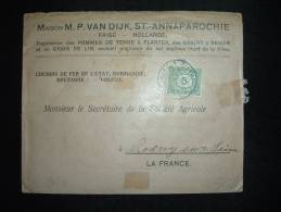 LETTRE POUR LA FRANCE TP 5 C OBL. 16 VI 22 ST ANNA + ENTETE TRAIN SNCF CHEMINS DE FER - Covers & Documents