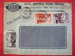 Maroc Lettre Fez 1952 Entête Société Oléicole Cover - Lettres & Documents