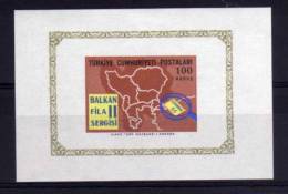 Turkey - 1966 - "Balkanfila" Stamp Exhibition Miniature Sheet - MH - Unused Stamps