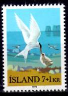 Iceland 1972 7k + 1k  Arctic Terns Semi Postal Issue #B23 - Neufs