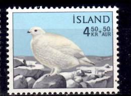Iceland 1965 4.50k + 50a  Rock Ptarmigan Semi Postal Issue #B20 - Nuovi