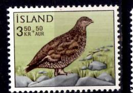 Iceland 1965 3.50k + 50a  Rock Ptarmigan Semi Postal Issue #B19 - Nuovi