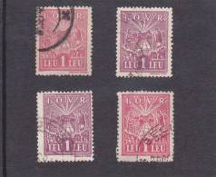 FISCAUX REVENUE IOVR 4 STAMPS USED ROMANIA. - Fiscales