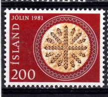 Iceland 1981 200k  Christmas Issue #550 - Unused Stamps