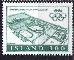 Iceland 1980 300k  Laugardalur Sports Complex Issue #531 - Ongebruikt