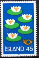 Iceland 1977 45k  Water Lilies Issue #497 - Neufs