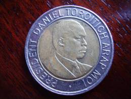 KENYA 1998  TWENTY SHILLINGS  ARAP MOI  USED COIN. - Kenia
