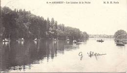 Cpa Andresy, Les Limites De La Pêche, Pêcheurs Dans Leurs Barques - Andresy