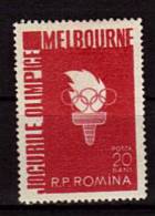 ROUMANIE     N°  1473 **       JO 1956   Flamme - Ete 1956: Melbourne