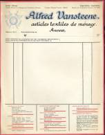 Factuur Alfred Vansteene - Textiel Antwerpen - Kleidung & Textil