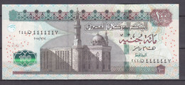 EGYPT 100 EGP POUNDS 2015 P-72a SIG/ RAMEZ #23 TYPE A FANCY SERIAL SEMI SOLID 444444X UNC - Altri & Non Classificati