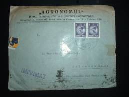 LETTRE POUR LA FRANCE TP 1 L X2 OBL. BLEUE 30 JAN 931 ARAD - Briefe U. Dokumente