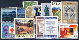 ##A1367. Iceland 1975-76. 12 Different. MNH(**). - Lots & Serien