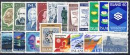 ##A1368. Iceland 1975-77. 19 Different. MNH(**). - Colecciones & Series