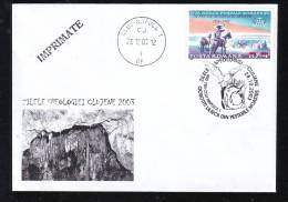 GROTTE,CAVE,SPELEOLOGY, BAT,CHAUVE-SOURIS,SPECIAL COVER 2003 CACHET CLUJ-NAPOCA ROMANIA. - Chauve-souris