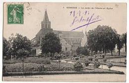 CPA 95 GONESSE - Le Jardin De L Hopital Et L Eglise - Gonesse