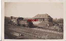 Carte Photo SAINT-JUVIN (Ardennes-Argonne) GARE-Bahnhof Train Militaire Allemand-FELDPOST Guerre 1914-1918 - Autres & Non Classés