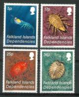 1983 Falkland "Dependencies" Crostacei Crustaceans Crustacès Set MNH** Po92 - Crostacei