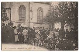 CPA 95 PRESLES - La Saint Hubert 1905 - La Meute (Chiens, Chasse) - Presles