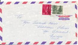 Japan Air Mail Cover Sent To Dennmark - Airmail