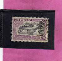 NIGERIA GREAT BRITAIN 1953 JERBA BRIDGE & RIVER NIGER - PONTE E FIUME USED - Nigeria (...-1960)