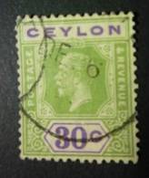 CEYLON 1921-33: Scott 239 A, Die II, O - FREE SHIPPING ABOVE 10 EURO - Ceylan (...-1947)