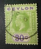 CEYLON 1921-33: Scott 239 A, Die II, O - FREE SHIPPING ABOVE 10 EURO - Ceylon (...-1947)