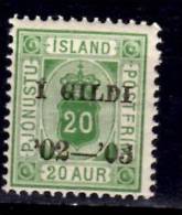 Iceland 1902 20a Numeral Official Issue #O29 - Service