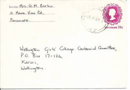 24 Cent Prepaid Envelope Nicely Used Addressed To Wellington From Paremata Postmarked  23 Sp 82 - Briefe U. Dokumente