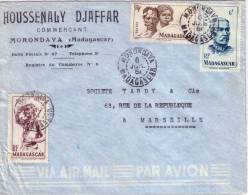 MADAGASCAR-MORONDAVA 6 JUILLET 1951 - BEL AFFRANCHISSEMENT POUR MARSEILLE. - Altri & Non Classificati