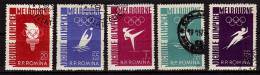 ROUMANIE     N°  1473/77  Oblitere   JO 1956  Flamme- Water- Polo- Patinage -canoe - Saut En Hauteur - Ete 1956: Melbourne