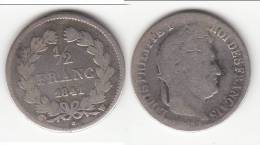 **** 1/2 FRANC 1841 W - 50 CENTIMES 1841 W - LILLE - LOUIS PHILIPPE I - ARGENT **** EN ACHAT IMMEDIAT !!! - 1/2 Franc