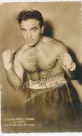 SPORTS - BOXE - Carte  Dédicacée De MARCEL CERDAN - Boxe