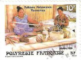 TIMBRE "POLYNESIE FRANCAISE "FOLKLORE POLYNESIEN  - OBLITERE - Oblitérés