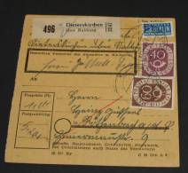 Paketkarte  Posthorn   Dieterskirchen über Nabburg  40 Und 60   Pfg.    #cover1715 - Briefe U. Dokumente