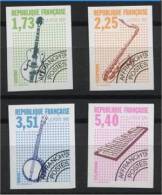 FRANCE, PRECANCEL STAMPS 1992, MUSIC INSTRUMENTS IMPERFORATED MNH - Zonder Classificatie