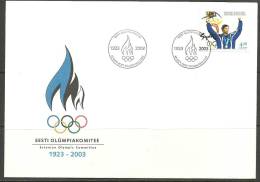 Estland Estonia Estonie Special Cancel Sonderstempel Estonian Olympic Comitee 2003 - Sommer 2000: Sydney