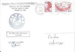 8743  MARION DUFRESNE - MARSEILLE - BOUCHES Du RHÔNE - Covers & Documents