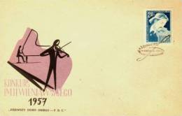 POLAND FDC 1957 3RD INTERNATIONAL VIOLIN COMPETITION - HENRYK WIENIAWSKI Composer Musician Virtuoso Piano On Cover - FDC