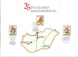 HUNGARY - 1970.Souvenir Card III.- Hungary's Liberation (Flowers) - Cartoline Maximum