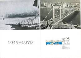 HUNGARY - 1970.Souvenir Card III.- 1945-1970.Hungary´s Liberation(Elisabeth Bridge) - Cartes-maximum (CM)