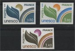 FRANCE, UNESCO OFFICIALS 1976,  IMPERFORATED, MNH - Non Classés