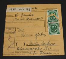 Paketkarte  Posthorn   Celle  10 Und 50 Pfg.    #cover1708 - Covers & Documents