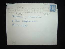 LETTRE POUR LA FRANCE TP 65 O OBL. MECA. 22-12-58 OSLO - Lettres & Documents
