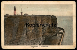 ALTE POSTKARTE HELGOLAND WESTKÜSTE LEUCHTTURM KÜSTENSCHUTZ Lighthouse Phare Cpa Postcard Ansichtskarte AK - Helgoland
