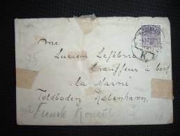 LETTRE POUR LA FRANCE TP 15 O OBL. 4-1-22 KOOBENHAVN - Cartas & Documentos